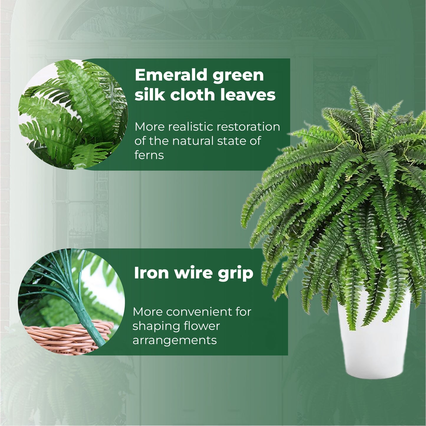 🔥Last Day 50% OFF🔥 UV Resistant Artificial Boston Fern Plant