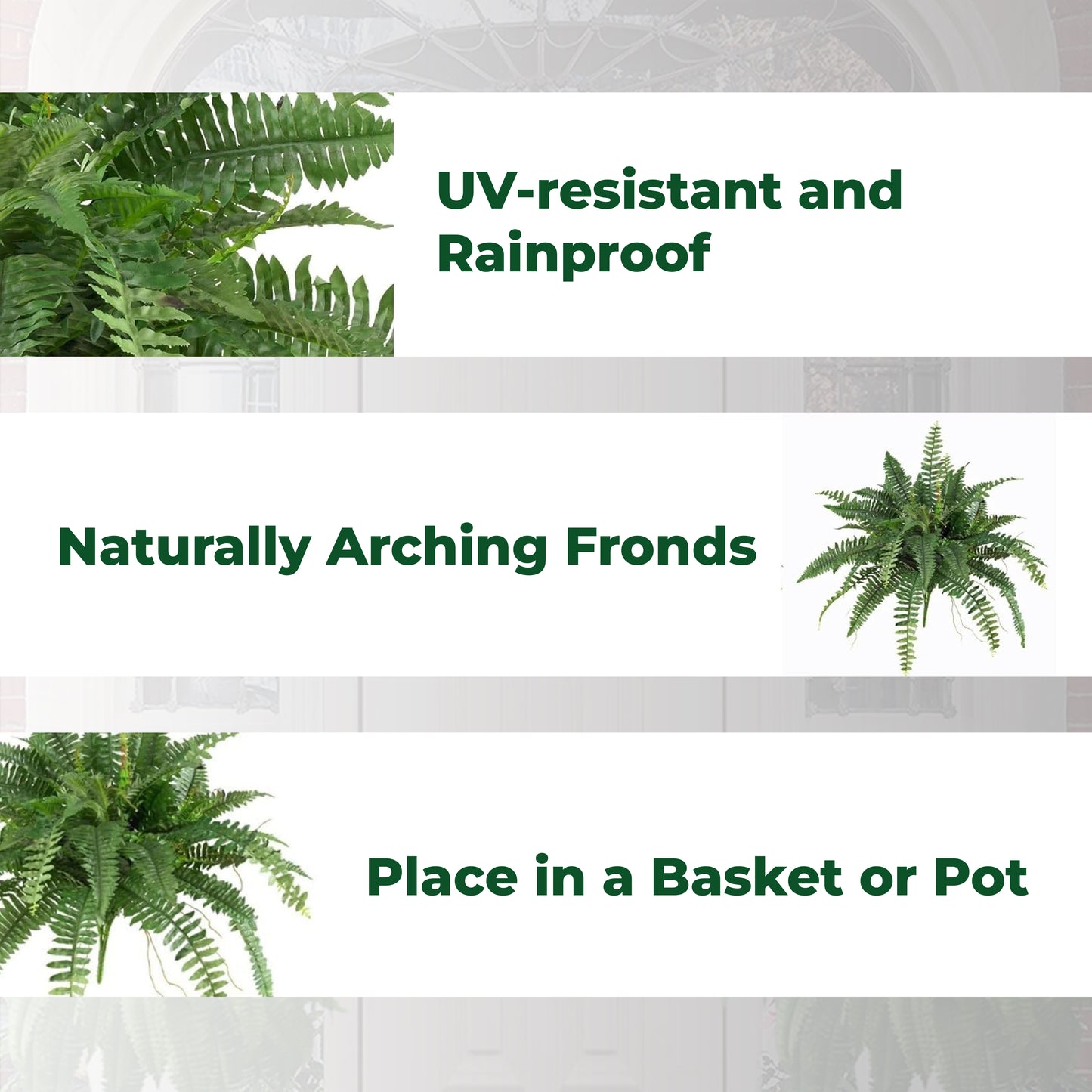 🔥Last Day 50% OFF🔥 UV Resistant Artificial Boston Fern Plant
