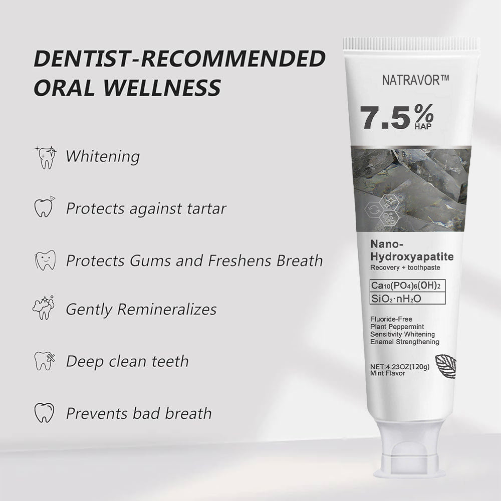 🔥Ends Tonight: Get 60% OFF Before It’s Gone!🎁 Natravor™ Fluoride-Free Hydroxyapatite Toothpaste – Gentle Whitening & Enamel Strength for Sensitive Teeth
