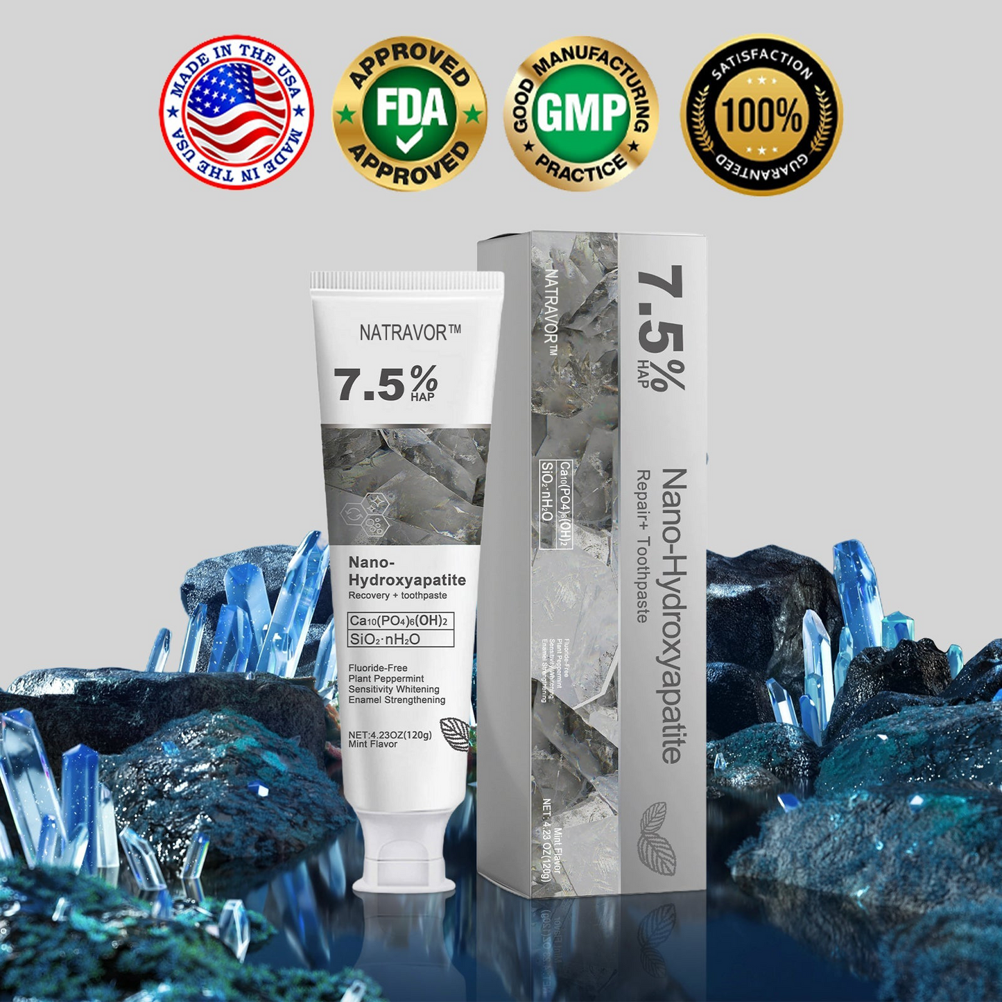 🔥Ends Tonight: Get 60% OFF Before It’s Gone!🎁 Natravor™ Fluoride-Free Hydroxyapatite Toothpaste – Gentle Whitening & Enamel Strength for Sensitive Teeth