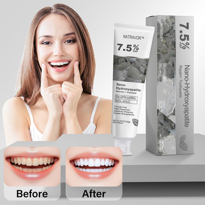 🔥Ends Tonight: Get 60% OFF Before It’s Gone!🎁 Natravor™ Fluoride-Free Hydroxyapatite Toothpaste – Gentle Whitening & Enamel Strength for Sensitive Teeth