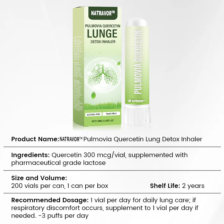 NATRAVOR® Pulmovia Quercetin Lung Detox Inhaler