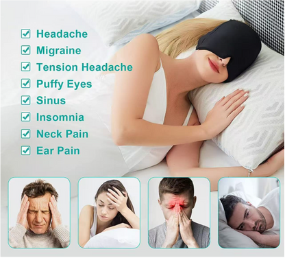 🌟Headache Mask🌟Compression + temperature therapy, drug-free migraine aid.