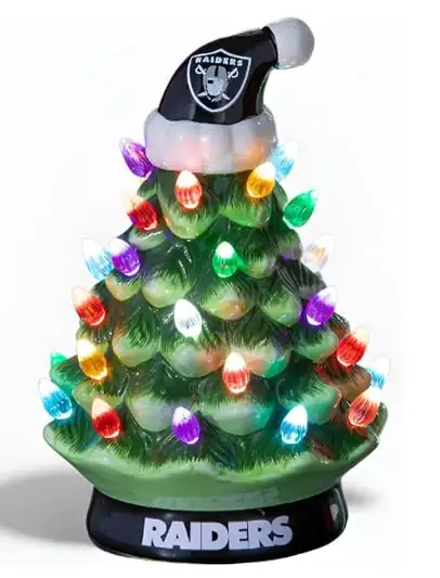 Light Up Your NFL Spirit! 🏈✨LED Christmas Tree with NFL Team Logo🎄