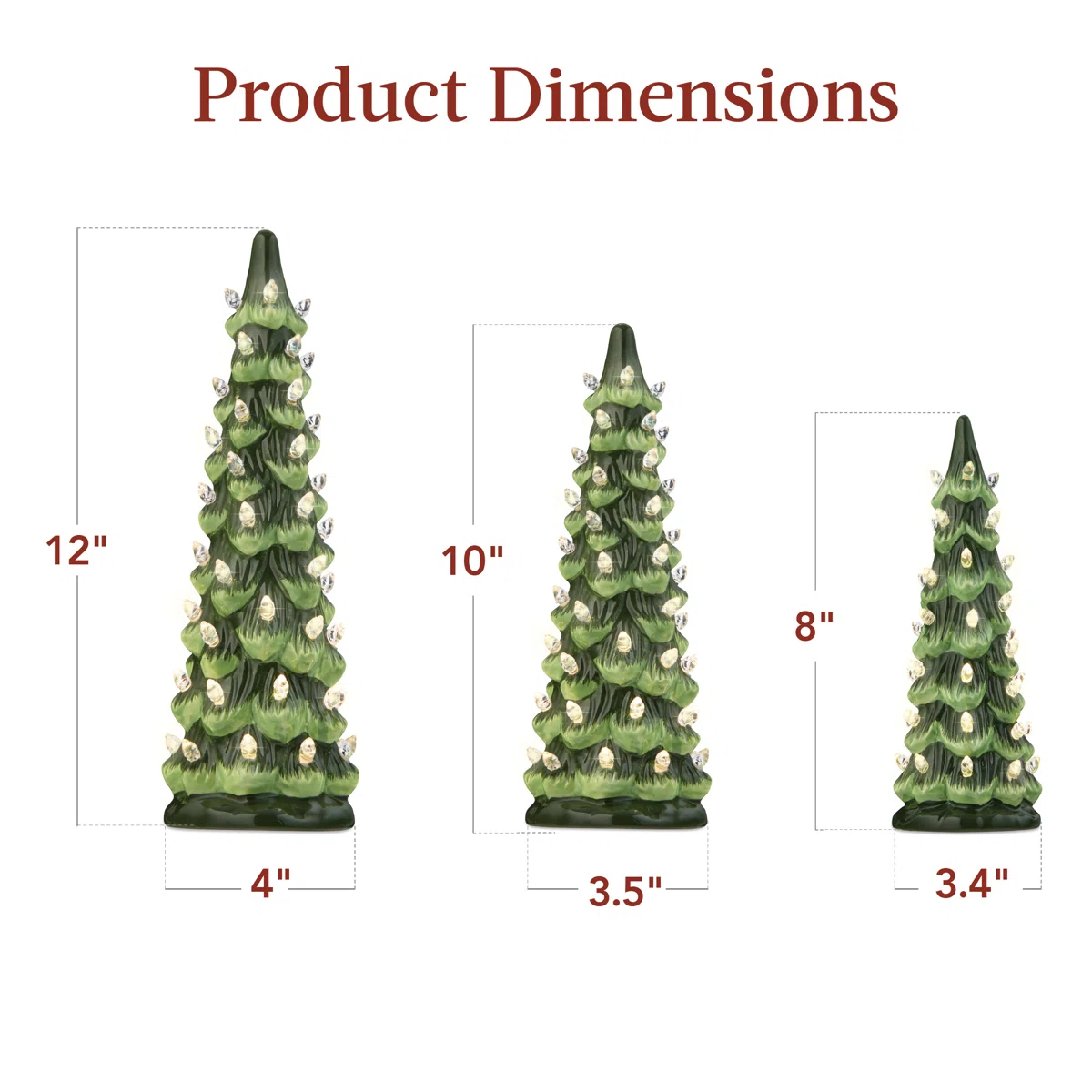 🎁🎄Retro Hand-Painted Tabletop Christmas Trees with Timer (⏰Limited Quantities Available)