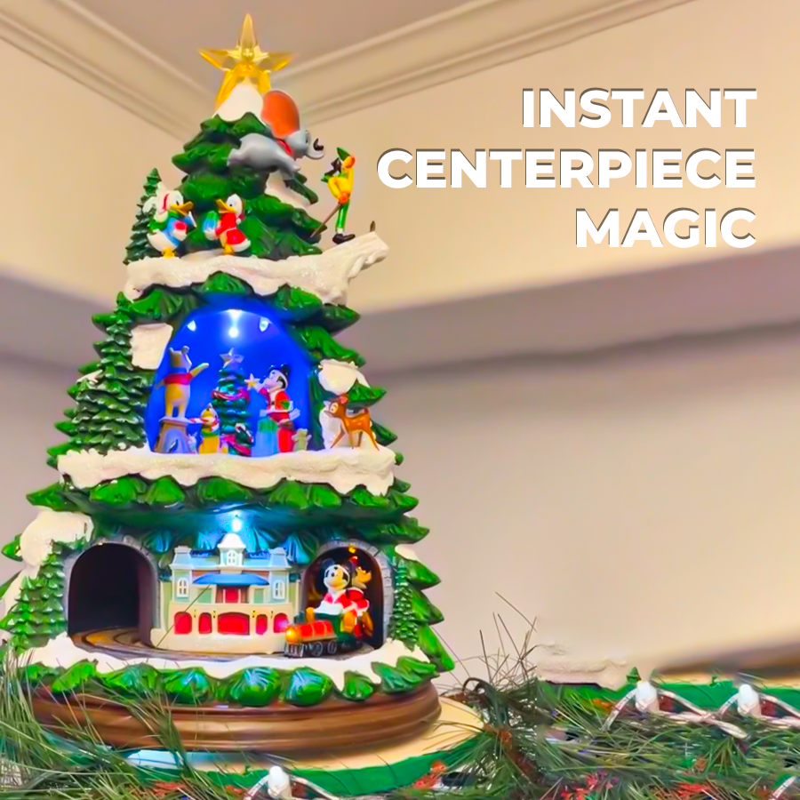 🔥Last Day 50% OFF🔥 Christmas Tree Village Scene – Animated Train