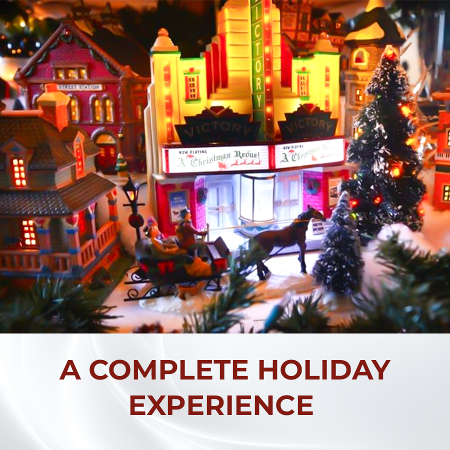 🔥Last Day 50% OFF🔥 Christmas Tree Village Scene – Animated Train
