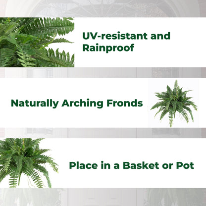 🔥Last Day 50% OFF🔥 UV Resistant Artificial Boston Fern Plant