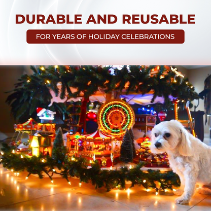 🔥Last Day 50% OFF🔥 Christmas Tree Village Scene – Animated Train
