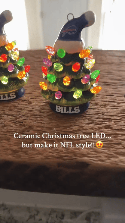 Light Up Your NFL Spirit! 🏈✨LED Christmas Tree with NFL Team Logo🎄